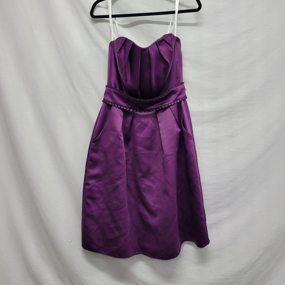 B2 Bridal Elegance Dress Color Eggplant With Pockets Women Size 10
